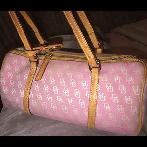 **Y2K DOONEY & BOURKE** PINK CANVAS BARREL BAG